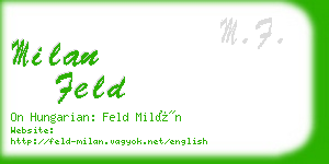 milan feld business card